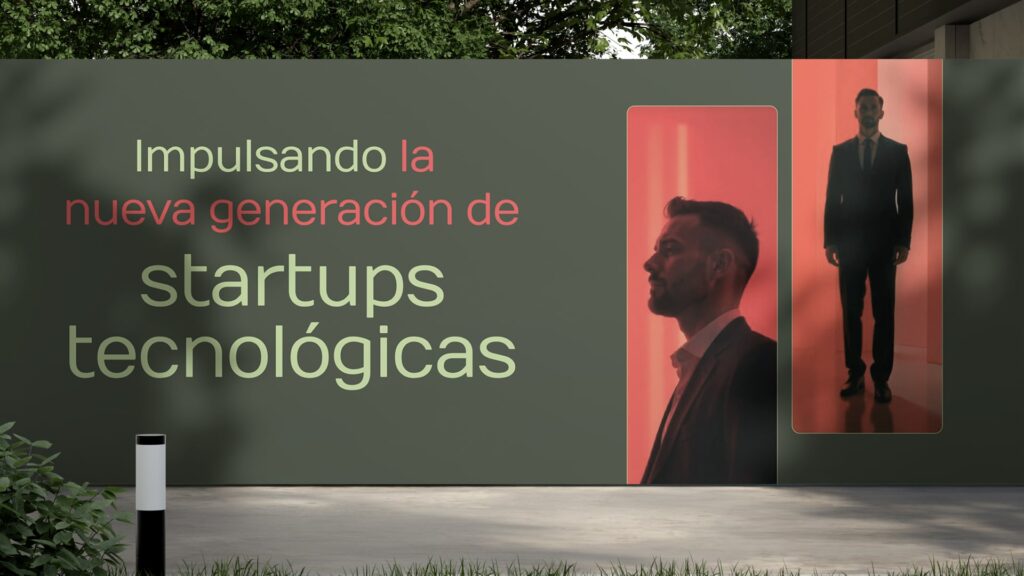 Aplicación de la identidad de Meraki Digital Capital en una campaña exterior.